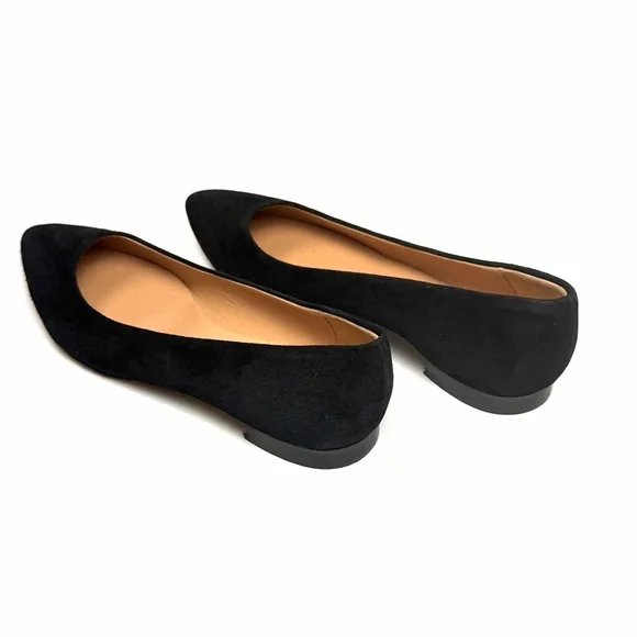 New Barneys New York Black Suede Flats Pointed Toe 36,5 US 6,5 - Picture 5 of 11